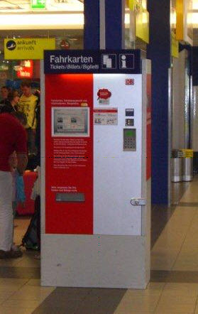The locations of train stations and ticket-vending machine